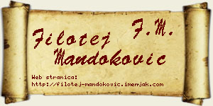 Filotej Mandoković vizit kartica